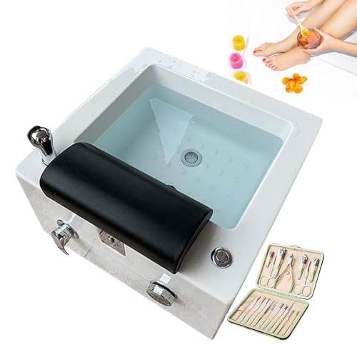 Spa de pies acrílico con masaje y set de manicura
