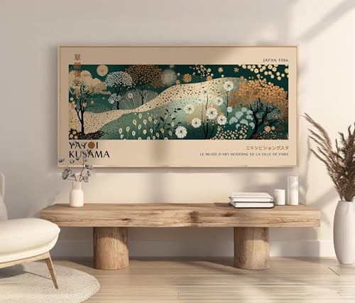 Art mural Yayoi Kusama décoration moderne du milieu du siècle toile panoramique pour bureau - 2