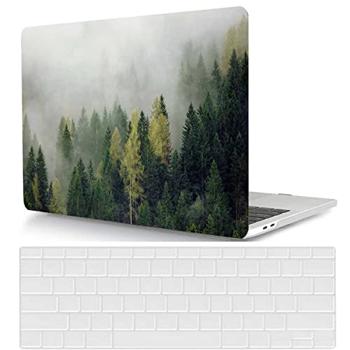 Funda MacBook Air 13 modelo A1466 y A1369 con carcasa rígida verde bosque y protector teclado