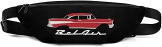 1957 Bel Air Matador Red Hardtop Antique 57 Chevy Classic Car Owners Fanny Pack Waist Bag | Car Show Gear