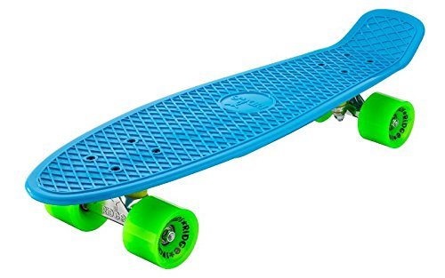 Complete Ridge Skateboards Big Brother Mini Cruiser en Nickel avec Grandes Roues de 70 mm, fabriqué au Royaume-Uni