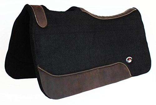 Challenger Western 30X32 Contoured Wool Felt Therapeutic Horse Saddle Pad Black 3981Bk2 #TOP23