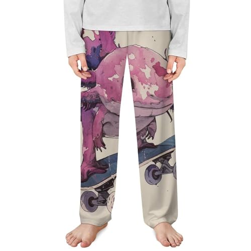 Violet Axolotl SkateboardingChildren's Casual Pajamas110CM