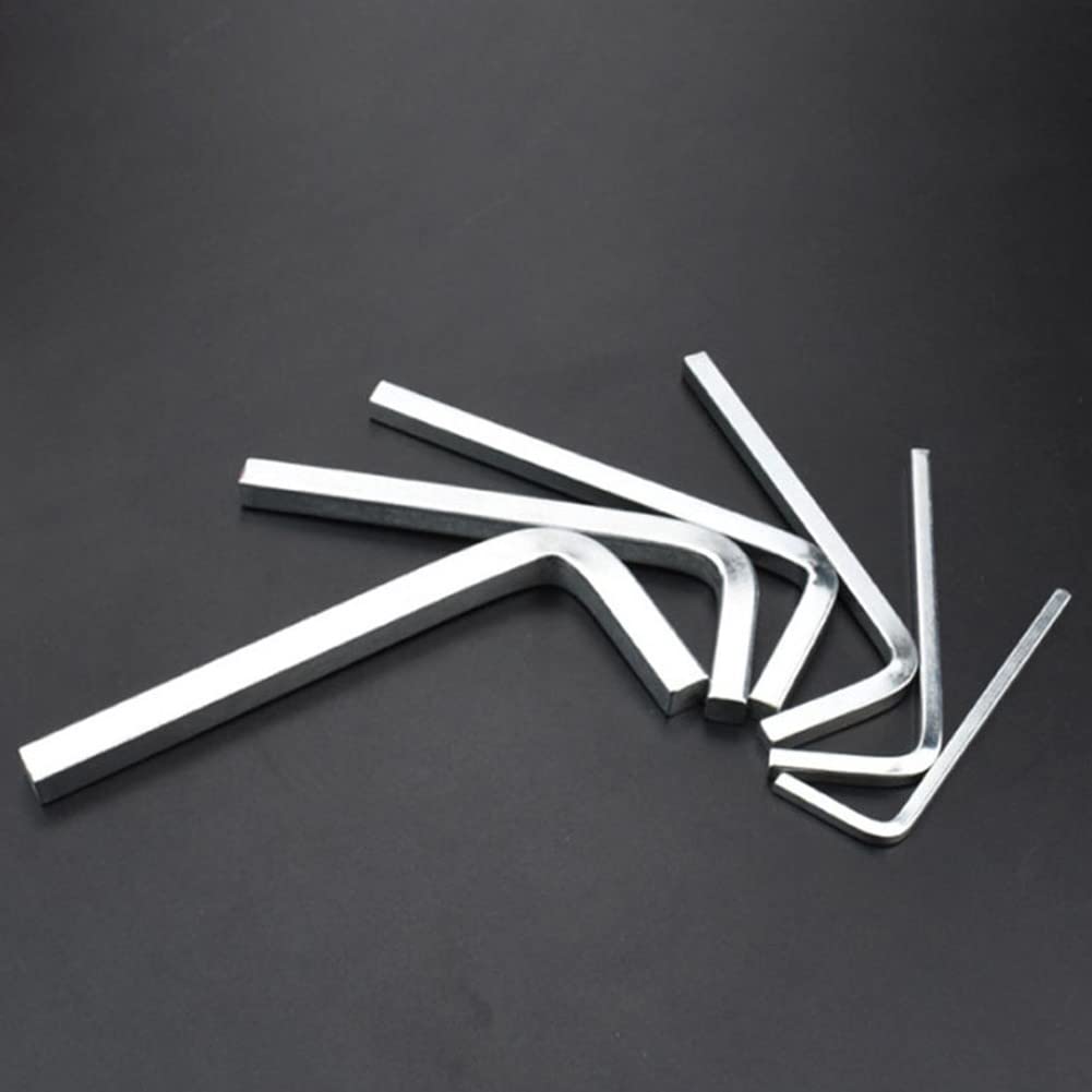HpLive Lot De 7 Clés à Tête Carrée En Forme De L à 4 Pointes 3 Mm, 4 Mm, 5 Mm, 6 Mm, 7 Mm, 8 Mm, 10 Mm