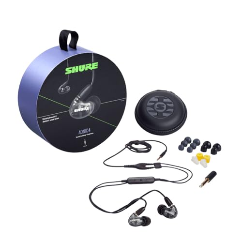 Image of Shure AONIC 4 Wired Sound Isolating Earbuds, Detailed Sound, Dual-Driver Hybrid, Secure In-Ear Fit, Detachable Cable, Durable Quality, Compatible with Apple & Android Devices - White