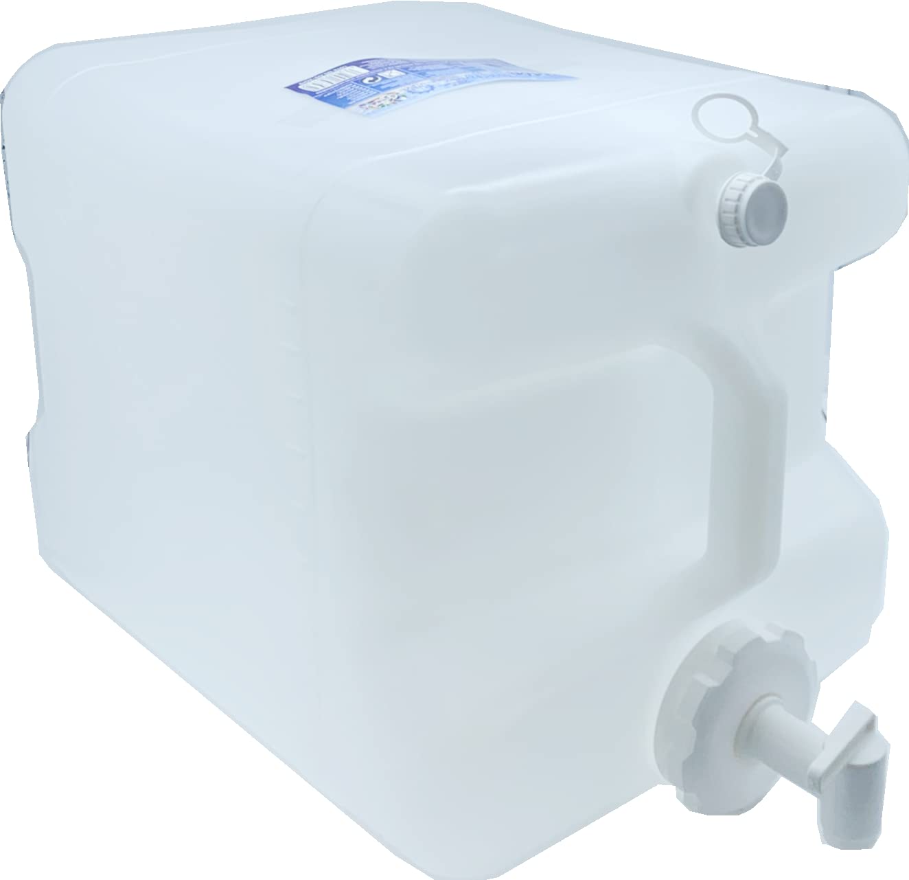 AC - Bidón de Plástico con Grifo para Alimentario 26 litro, Tanque de Agua, Garrafa Plástico, Botella, Envase de Agua, Dispensador, Recipiente, Cubo 29x28x39 cm, Ref. 41165