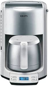 Krups FMF5-11 Programmable Coffeemaker with Thermal Carafe, 10-Cup, White with Stainless Steel