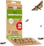 Super Ninja Lebensmittelmotten Falle – 6er Pack, Hochwirksame Mottenfalle Lebensmittel mit Pheromon-Lockstoff, ideal für Küche, Vorratsschränke & Lebensmittellager, schützt bis zu 3 Monate