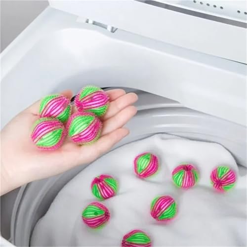 12 bolas de lavandería reutilizables para quitar pelusas en lavadora 5