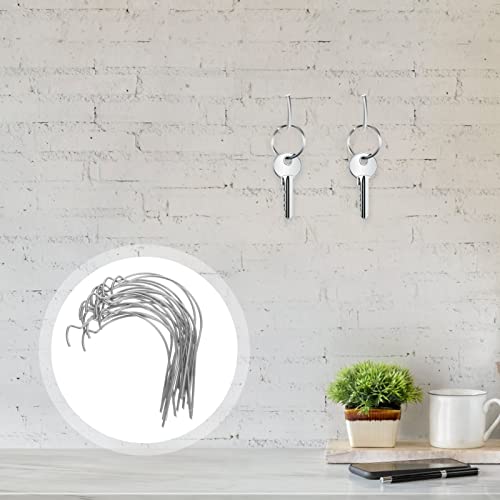 Image of Angoily 50PCS Drywall Picture Hangers Hooks Stainless Steel Picture Hanging Hooks Wall Hangers Without Nails for Hanging Mirrors Frames Clock Shelves