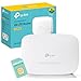 TP-Link TL-MR105 WiFi 4G Router with Free SIM Card, N300Mbps Wireless 4G Cat4 LTE Network, Ethernet Port, Mobile WiFi Router, External Antenna Ports, Plug & Play