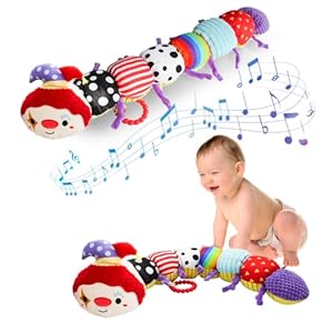 Newborn’s Musical Caterpillar Plush Toy | Baby Toys 0-6 Months| for Sensory Stimulation | Encourages Early Development| Newborn Boy Girl Gift