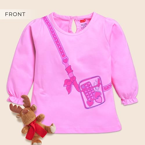 Image of LuvLap Baby Girls 100% Cotton Full Sleeve Girls Top, Pack of 02
