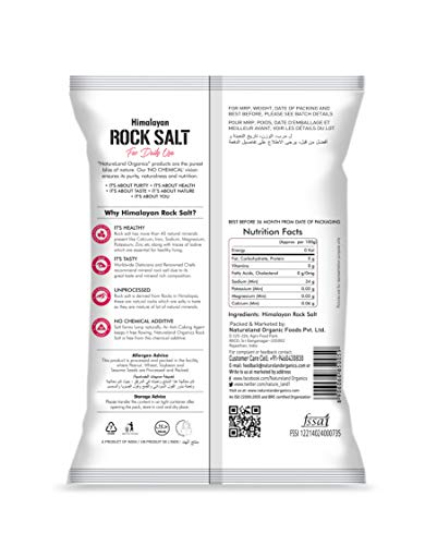 Image of Natureland Organics Sunflower Oil Jar, 5 L & Natureland Organics Himalayan Pink Rock Salt 1 KG (Pack of 3)- Organic Rock Salt