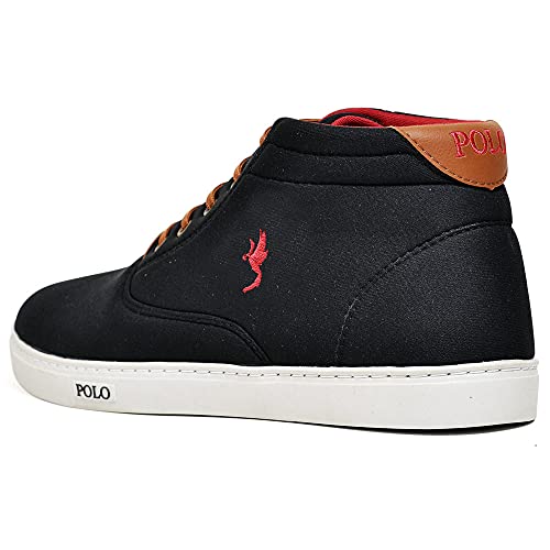 Sapatênis Casual Masculino Cano Alto Barato Polo Blu Preto