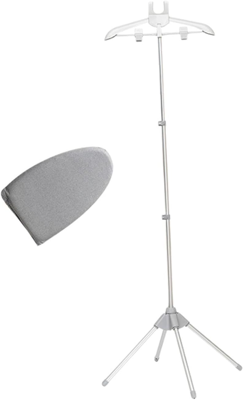 Ironing Machine Hanger Handheld Garment Steamer Rack Standing Steamer Pole Telescopic Steam Iron Stand Foldable Garment Clothes Rack, Gray