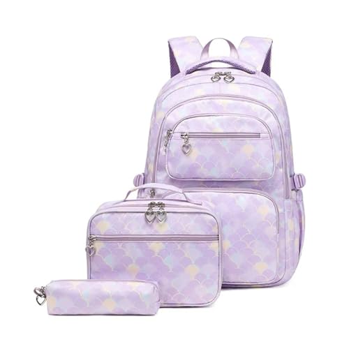 Mochila 3pcs Juego mochila escolar Mochila escolar lonchera Lápiz Adolescentes mochila escolar Mochilas viaje