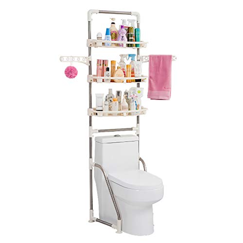 Waschmaschinenregal Toilettenregal 3-lagiges Eisenregal Spart Platz Und Überragt Das Badezimmer Teleskopregal Bad Tägliche Wäscheständer Für Den