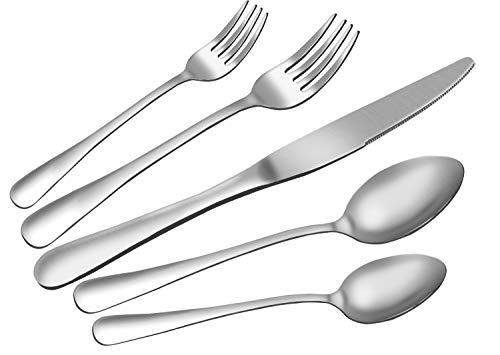 image for M MCIRCO Silverware Set, 20-Pieces Flatware Set Stainless Steel Cutler