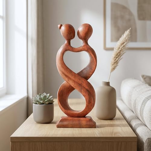 Estatua de madera tallada a mano G6 Collection 12 pulg miniatura 4