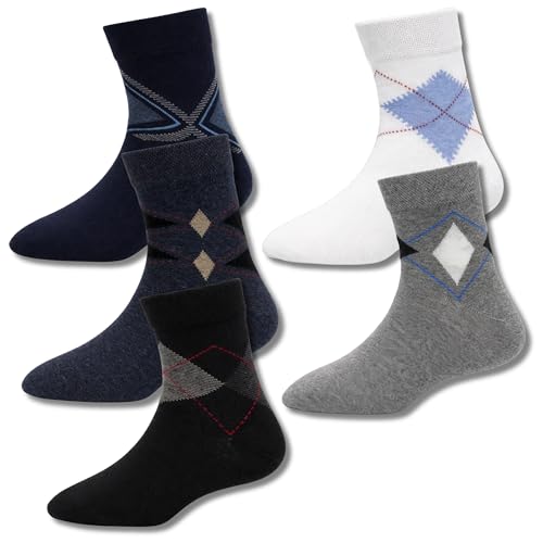 Image of Young Arrow Men's Ankle Length Socks Pure Combed Cotton Breathable Socks for Men - 168 Needle Premium Knit Argyle Pattern, Multicolor Casual & Formal Socks