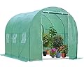 Portable Greenhouse 10'xW7'xH7' Green House Large Walk-in Greenhouses for Outdoors Greenhouse Plastic with Observation Windows and Rolling-up Door