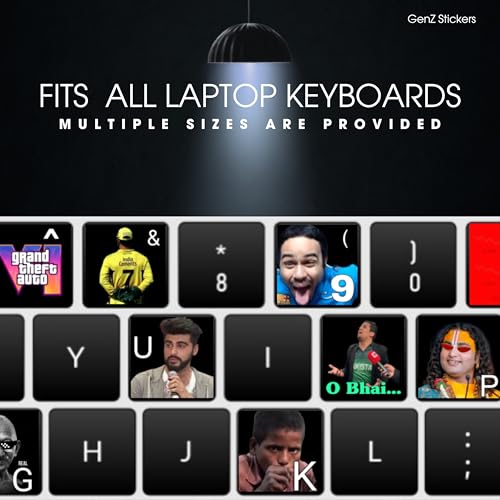 Image of GENZ Memes Keyboard Stickers Compatible for All Keyboards Laptop and Desktop, Laptop Keyboard Stickers (Memes)