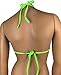 Exotic Dancewear Triangle Bikini Top Marijuana Print Classic Bikini Top Sparkle Swimwear Beachwear Swimsuit Rave Outfits clubwear Polewear