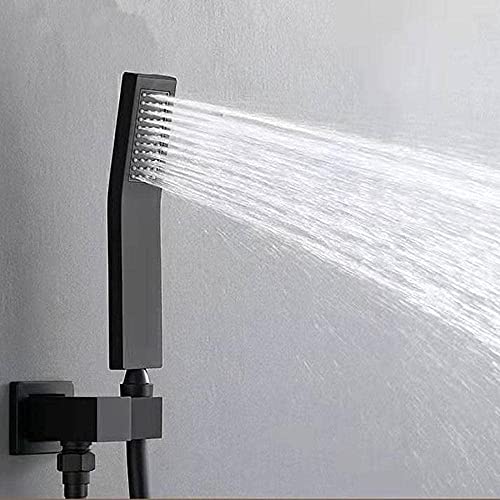 Pommeaux de douche carrés et mitigeur de pluie noir pour transformer votre salle de bain en spa privé - 3