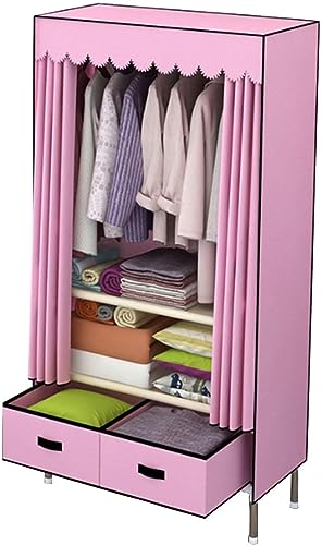 Garde-robe portable pour manque de place armoire en toile avec tiroirs