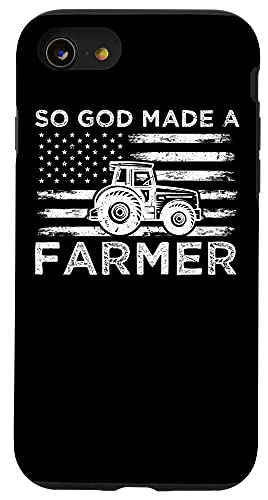 iPhone SE (2020)   7   8 Vintage American Flag So God Made A Farmer 4th Of July Case