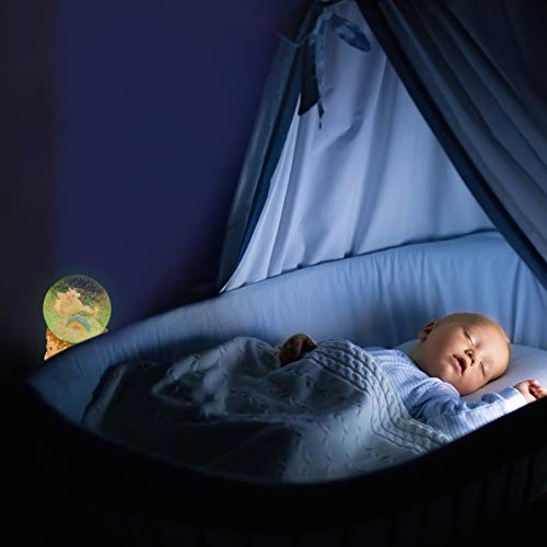 ABOOFAN Bola de Neve Luzes Noturnas Unicórnio Musical Globo de Neve Caixa de Música Ornamento de Mes