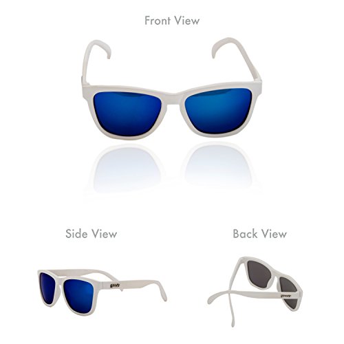 Goodr Og Polarized Sunglasses Iced By Yetis/White/Blue Lens, One Size - Men's #TOP4