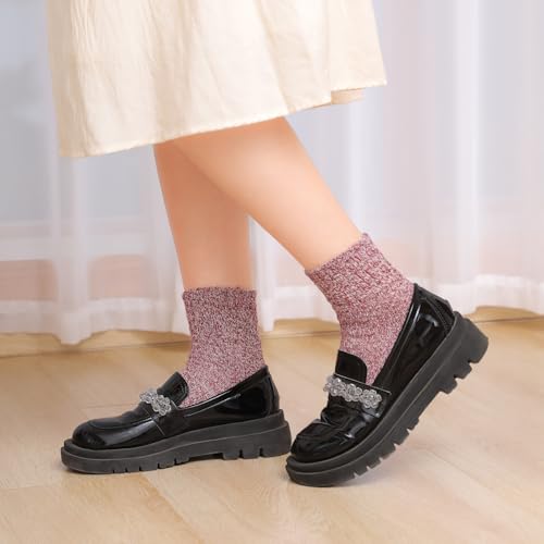 Image of Wool Socks for Women - Womens Wool Socks Winter Sock for men Warm Thick Knit Soft Vintage Casual Crew Sock