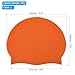 PATIKIL Silicone Swim Cap, 2 Pcs Waterproof Swimming Hat Non-Slip Adult Swimming Caps for Women and Men Swim Training Racing, Orange