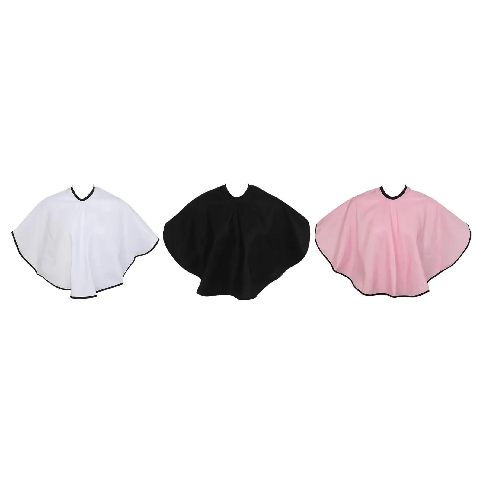 Capo Barbiere Mantella da Barbiere da 3 Pezzi Mantella da Barbiere for Capelli Mantella for tinture for Capelli for Acconciature Mantella da Barbiere for Parrucchiere(White)