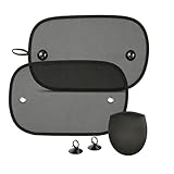 2 Pack Car Window Shades for Baby,Breathable Mesh Sunshade for Side Rear Glass,UV Block Sunscreen Visor Blinds Cover for Kids,Universal Vehicle Privacy Protector with Storage Bag Set,Black 50x30cm
