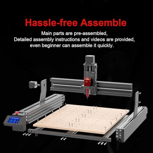 TTC450 CNC Router Machine,3-Axis Engraving All-Aluminum Milling Machine for Engraving, Cutting MDF, Acrylic, Solid Wood, Nylon, PCB, Carbon Fiberboard, Working Area 18.1 x 18.1 x 3.1In CNC Machine - Image 6