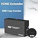LinSeek HDMI Extender Over Single Cat5e/Cat6 /Ca7 HDMI Over Ethernet Full HD Uncompressed Up to 165ft (50m) Support 1080p 3D EDID and POC Function (Transmitter and Receiver)