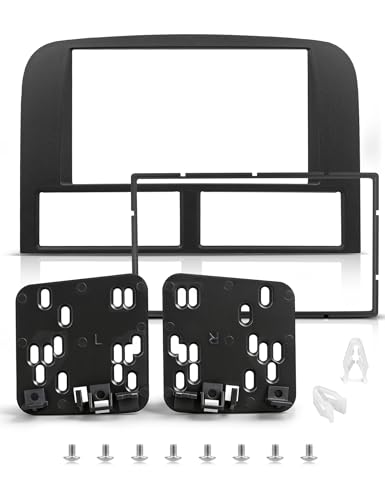 NuIth Double Din Radio Dash Kit for 1999-2004 Jeep Grand Cherokee, Double DIN Aftermarket Stereo Navigation Installation Kit, Dashboard Trim Kit 2 Din Radio Bezel for Grand Cherokee (Dash Kit)
