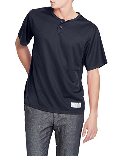 OLLIN1 Premium Mens Sports Button Mesh Short Sleeve Baseball Jersey