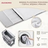 SUCIKORIO 55x40x23cm Składana Torba Podróżna dla Kota Zatwierdzona przez Linie Lotnicze Przenośny Plecak dla Psa Miękki Składany Worek Transportowy Max 12kg z Paskiem na Ramię, Wyjmowaną Matą i Miska