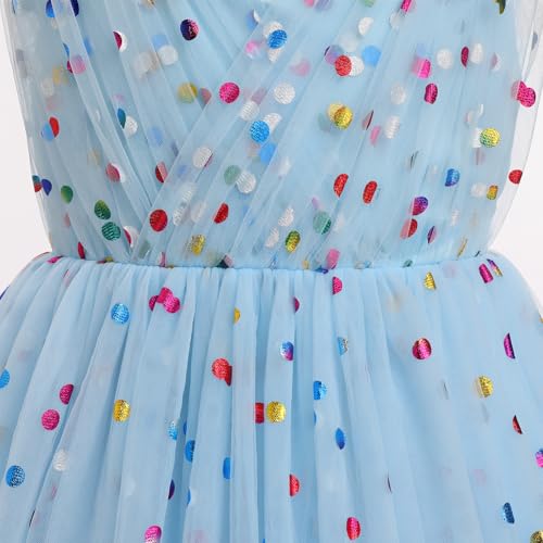 Image of IMEKIS Toddler Kids Girls Butterfly Dress Sparkle Sequins Tulle Wedding Formal Birthday Dresses 2-10T