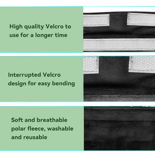 Image of 4 Pack Wuronsa Nasal Cannula Cushions, Soft Nasal Oxygen Covers, Soft Cannula Ear Protector for Oxygen Users, Prevent Indentations Irritated Cheek Skin, Prevent Ear Soreness (Black)