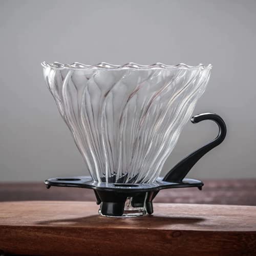 Conjunto Coador de Café Tipo Hario V60 Com Jarra de Vidro 600ml