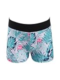 iixpin Kinder Mädchen Sport Shorts Kurze Hosen Hotpants Yoga Tanzen Shorts Fitness Hot Pants Hipster Workout Gr.116-164 Tropische Blätter 164