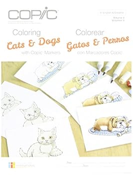 Office Product Coloring Cats and Dogs with Copic Markers Book