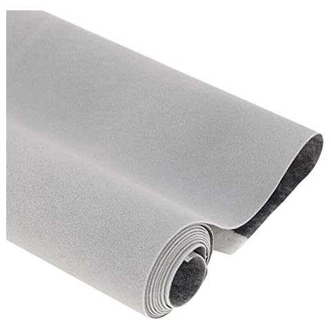 Taogift Self Adhesive Velvet Flock Drawer Liner for Dresser Jewlery Displays Backsplash Arts Crafts Decor (Light Grey, 17.7x98 Inches) Cover