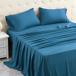 MICORAL Twin Bed Sheets Set, Soft Breathable Bedding Sheet Set, Sheets Set with 16″ Deep Pocket Design (3 Pieces, Twin, Paon)