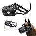 SUHEIDOU Dog Muzzle Leather pet Dog Basket Muzzle for German Shepherd and Rottweiler to Prevent Biting.(M (20-35kg))